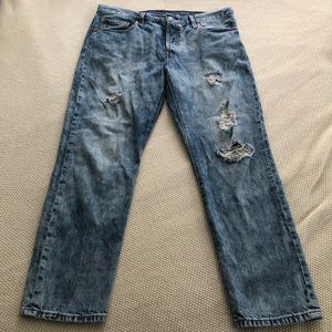Levi’s 501 distressed Jeans Light Acid wash